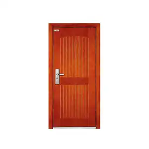 Porta principale in legno massello per interni verniciata all'ingrosso porta blindata porta principale in legno massello