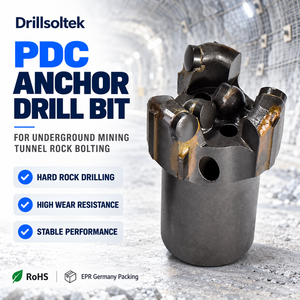 ดอกสว่านเจาะหิน PDC สำหรับงานเจาะยึดสลักเกลียวในอุโมงค์เหมือง |   ดริลโซลเทค - Product Image 6