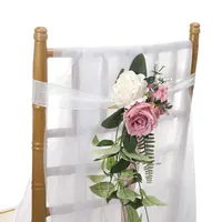 Ceintures de chaises, ceinture pour décoration de mariage, événement, fête verte, bleu Royal, décoration, Spandex, violet, rouge, Organza, chaise, fleur noire