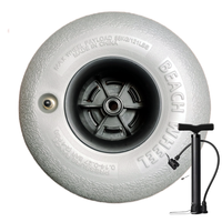 Roues de plage gonflables en PVC de 10 pouces, neuves, à roulement à billes, pour chariot de kayak, chariot de pêche, chariot d'entrepôt et chariot de plage - Vente chaude