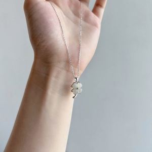 Dylam en Stock Sin Pedido Mínimo, Cadena de Plata de Ley 925, Joyería Elegante de Moda, Collares con Colgante de Jade, Flor y Mariposa para Mujer - Product Image 6