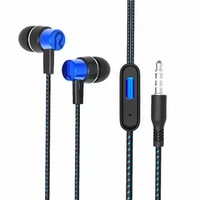 Prix compétitif avec faible MOQ, vente en gros transfrontalière : Microphone filaire, écouteurs intra-auriculaires sportifs 3,5 mm, casques de jeu à basses profondes