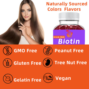 Wellbody OEM/ODM Biotin Gummies Beauty Supplement for Skin Whitening Support Healthy <b>Metabolism</b> 5000mcg Biotin Gummies - Product Image 2