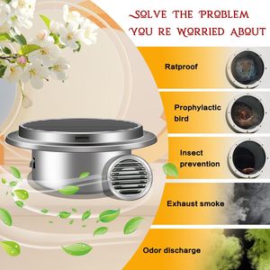 <span class=keywords><strong>Griglia</strong></span> <span class=keywords><strong>di</strong></span> <span class=keywords><strong>Ventilazione</strong></span> Aygrochy 100mm in Acciaio Inox X2 304 con Protezione Anti-Insetti, Design a Vite con Flangia, Made in China - Product Image 6