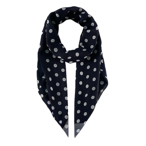 Sciarpa triangolare multifunzionale 135x60 cm con design a pois per donna, accessorio di moda - Product Image 1
