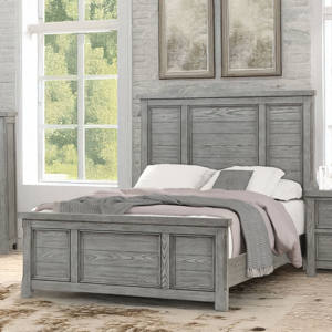 Ensemble de meubles de chambre à coucher en bois rustique minimaliste : commode, table de chevet et coffre - Product Image 1