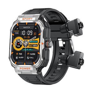 GT55สมาร์ตวอตช์2-in-1 Dual Accelerometer สำหรับชุดหูฟังเครื่องวัดอัตราการเต้นของหัวใจเครื่องวัดความดันโลหิตแบบหลาย IP68จอแสดงผล OLED แบบสปอร์ต - Product Image 4