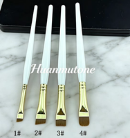 Pinceau à sourcils plat angulaire OEM d'usine, poils en nylon pour crayon eyeliner, emballage en sac OPP, kit de vente en gros personnalisé