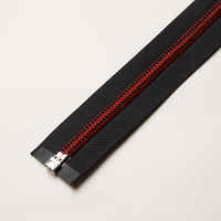 SBS # Cremallera de nailon de 7 hilos con apertura inversa y extremo abierto, color rojo, espaciado de 0.8mm, 20cm, muestra gratuita para equipo de exterior y ropa deportiva