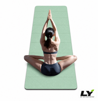 Tapis de yoga pliable en TPE 185x80cm, conception à 8 plis, tapis d'exercice épais antidérapant insonorisant grande taille pour yoga, fitness, saut à la corde