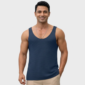 Débardeur de sport décontracté à séchage rapide pour hommes, débardeur d'entraînement athlétique, nouveau logo personnalisé de haute qualité - Product Image 1