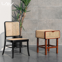 Table et chaise en bois massif, mobilier de maison en rotin/osier, style nordique,