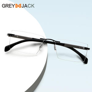 Montures de lunettes carrées sans monture en métal Me2049 unisexe antidérapantes pour la correction de la vision myope - Product Image 4