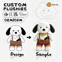 Peluche chien à longues oreilles personnalisée OEM, jouet en peluche mignon pour enfants, mascotte d'entreprise personnalisée, certifiée CE CPC, vente chaude