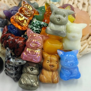 All'ingrosso della fabbrica intaglio naturale lucidato Mini cristallo Cartoon <span class=keywords><strong>Pikachu</strong></span> Pocket Monster ha ceduto per i regali di Halloween - Product Image 2
