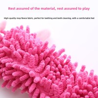 Jouet pour animaux de compagnie en stock, offre spéciale PT256 – Jouet à mâcher en peluche grenouille hippopotame pour le nettoyage des dents des chiens