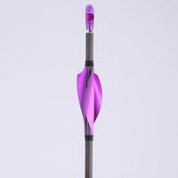 Plumes hélicoïdales de tir à l'arc de 1,75 pouces, rotation gauche et droite, pour flèches en carbone, fibre de verre et aluminium