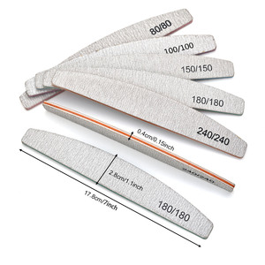 New Arrival Half-Moon Premium Double-Sided <b>Nail</b> <b>File</b> Durable Sharp Sand Strip Non-peeling EVA <b>Nail</b> Buffer for <b>Nail</b> Salon - Product Image 6