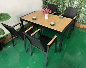 <span class=keywords><strong>Mesa</strong></span> moderna para patio al aire libre, combinación de sillas, <span class=keywords><strong>terraza</strong></span> de ocio, <span class=keywords><strong>plegable</strong></span>, al aire libre, balcón, jardín, <span class=keywords><strong>mesa</strong></span> de madera de plástico - Product Image 2