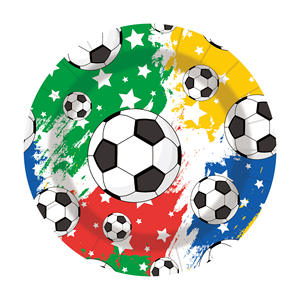 Artículos para Fiesta de Fútbol, Juego de Vajilla, Pancarta, Mantel, Platos de Papel Desechables, Decoraciones para Fiesta de Fútbol con Palomitas de Maíz - Product Image 5