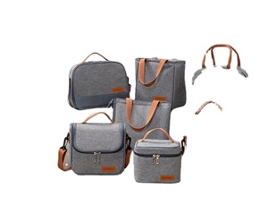 Bolsa Térmica Reutilizable Impermeable para Picnic, Ecológica, con Diseño de Letras Impresas, Bolsa para Almuerzo, Muestra Gratis Después de Consultar - Product Image 4