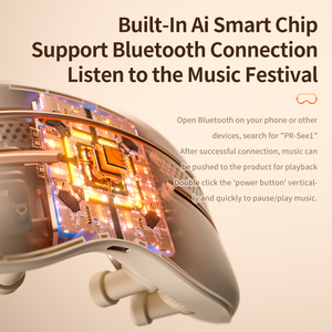 Masajeador de Ojos con Presión de Aire, Vibración, Calor y Frío, con Compresa Caliente, Máscara de Cuidado Ocular Visible con Música - Product Image 5