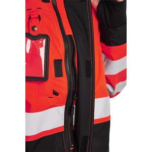 BLAKLADER - 490419875599XXL Chaqueta de concha de alta visibilidad para mujer Rojo/Negro-EAN 7330509749425 ROPA DE TRABAJO DE LA HI-VIS - Product Image 4
