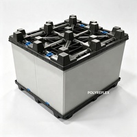 Boîte à palette pliable de conteneurs de stockage en plastique de nid d'abeilles de pp pour le chiffre d'affaires d'industrie automobile