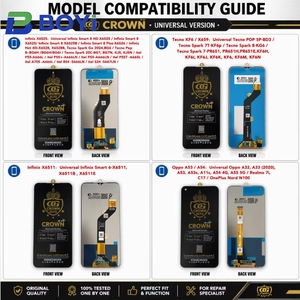 CROWN จอแสดงผล<span class=keywords><strong>โทรศัพท์</strong></span> LCD สำหรับ tecno itel IX X650 camon 12 CC7 KC8 Spark 4 KC2J KE6 Smart 9 Hot 8<span class=keywords><strong>โทรศัพท์</strong></span>มือถือ lcds - Product Image 2