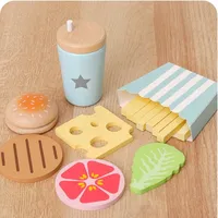 Jouets de cuisine en bois pour jeu d'imitation, jouets de cuisine éducatifs, ensemble de nourriture factice pour jeu d'imitation