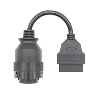 Câble adaptateur d'analyseur de moteur OBD2 14 broches Linkyou pour camions, outil de diagnostic avec garantie d'un an, 12-24V