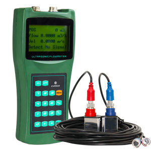 Thông Minh Xách Tay siêu âm đo lưu lượng cảm biến LCD hiển thị lỏng nước và dầu Lưu lượng kế với kẹp đường ống - Product Image 4