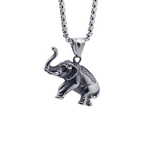 Colgante de Elefante de Acero Inoxidable para Hombre, Amuleto con Temática Animal para Uso Diario 216064 - Product Image 2