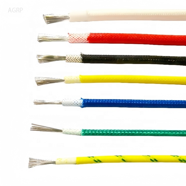 300 Degree Fire Resistant Tinned Copper 1.5mm2 High Temperature Wire Silicone Rubber Insulation Fiberglass Braided Cable