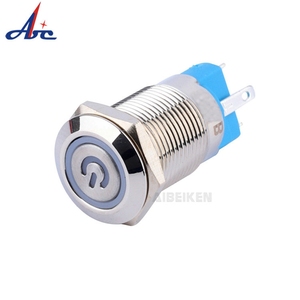 12mm 리셋 금속 버튼 시작/정지 스위치 LED 조명 포함 <span class=keywords><strong>DC</strong></span> 5/12/24V 소형 버튼 인칭 스위치 방수 및 방진 - Product Image 3