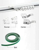 Moteur de store électrique extensible à double tige de qualité supérieure, rail de rideau à ondes pliables, produits intelligents pour la maison, appareils