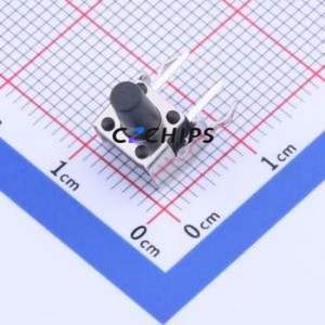K2-1102AQ-M4SW-01 Tactile Switch Bent Lead Through Hole,6x6mm Switch 2.5N Right Angle Insert 6mm 6mm - Product Image 1