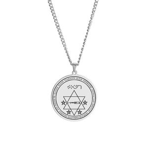 Collier pendentif en acier inoxydable avec Pentacle de l'archange Raphaël, Révélation de Salomon, Amulette de protection de la santé, Symbole de la puissance divine - Product Image 6