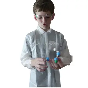 Tessuto Non Tessuto 100% Polipropilene OEM Bambini camice da laboratorio commercio all'ingrosso per I Bambini Usa E Getta Camici da laboratorio di sicurezza labcoats