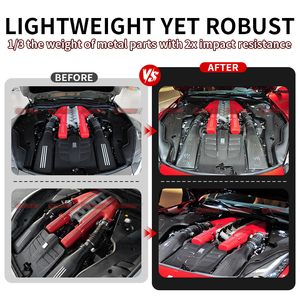 Kit de cubierta de bloqueo de caja de aire interior para motor de coche, de fibra de carbono seca, estilo OEM de alta calidad, para Ferrari F12 - Product Image 6
