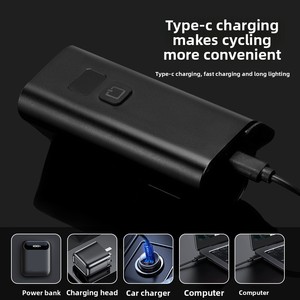 New Xe Đạp 3 LED Hiển Thị Kỹ Thuật Số Đèn Pha Loại C Có Thể Sạc Lại Hợp Kim Nhôm Cao Lumen Cưỡi Dưới Gắn Xe Đạp Ánh Sáng - Product Image 3