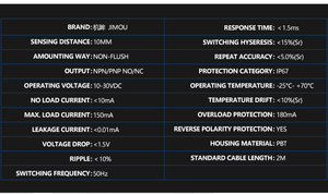 Rts Chất lượng cao Q20 nhựa NPN/PnP đầu ra hồng ngoại vuông điện dung <span class=keywords><strong>Proximity</strong></span> cảm biến chuyển đổi - Product Image 4