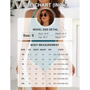 Traje de baño de una pieza FOXA para mujer, control de abdomen, espalda cruzada, cobertura completa, azul y verde, talla S - Product Image 6