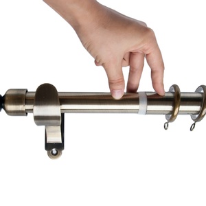 IKSUN Guangzhou Wholesale Adjustable Metal <b>Curtain</b> Rod <b>for</b> Living Room Iron Extendable <b>Curtain</b> <b>Pole</b> - Product Image 5