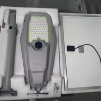 Éclairage de sécurité à capteur de mouvement lampadaires solaires avec bras en aluminium télécommande pour support mural de rue de jardin extérieur