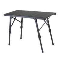 Table de camping pliable en aluminium pour cuisine mobile, pique-nique, avec levage pratique, design IGT