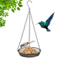 JOYSING Mangeoire à oiseaux suspendue pour fenêtre, en maille de fer, plateau à graines, design arrondi intelligent, écologique, en promotion, pour jardin extérieur
