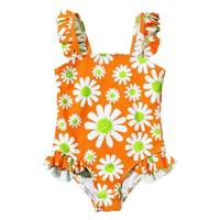 Maillot de bain une pièce pour enfants très vendu - Imprimé marguerite vibrant, plusieurs options de couleurs, maillot de bain tendance pour enfants pour les petites filles