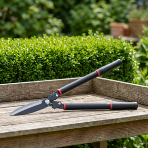 Garden Horticultural Gear Wavy Blade Hedge <b>Trimmer</b> Non-Stick Coating Aluminum Handle Manual Power Source 9" Blade Hedges/Bushes - Product Image 3