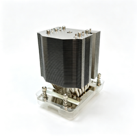 Refroidisseur de processeur de serveur haute performance 280W avec 6 caloducs en cuivre, dissipateur thermique LGA SP3 4U, base en cuivre, ailettes en aluminium, ventilateur 90x90x25mm